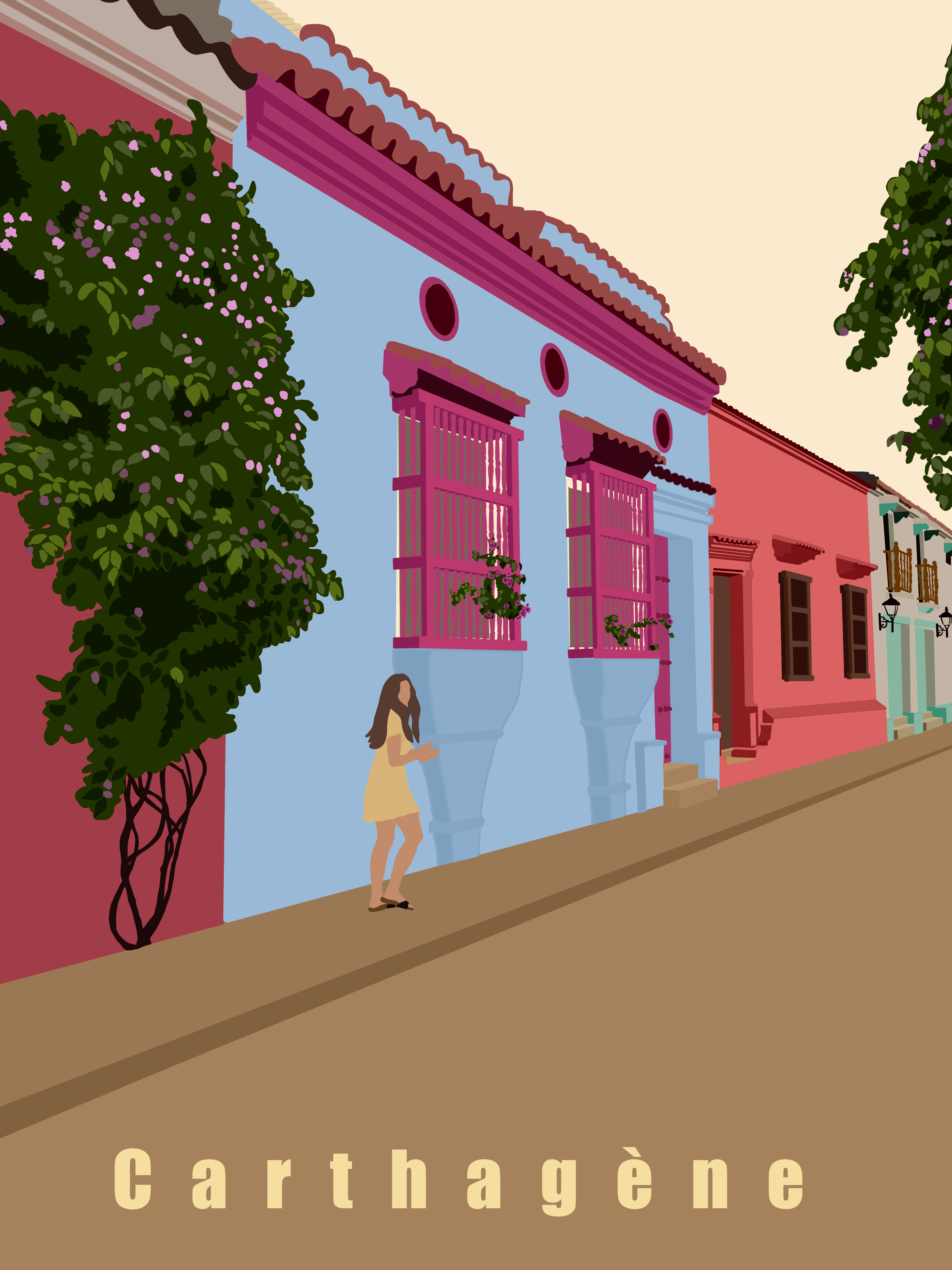 Illustration personnalisée Carthagène