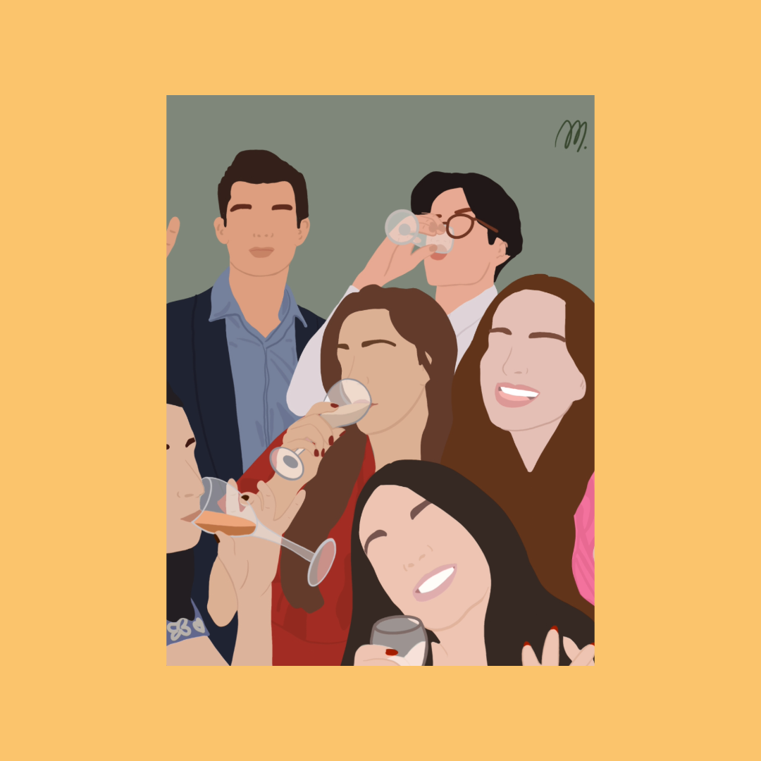 Illustration Minimaliste - Personnes & fond uni