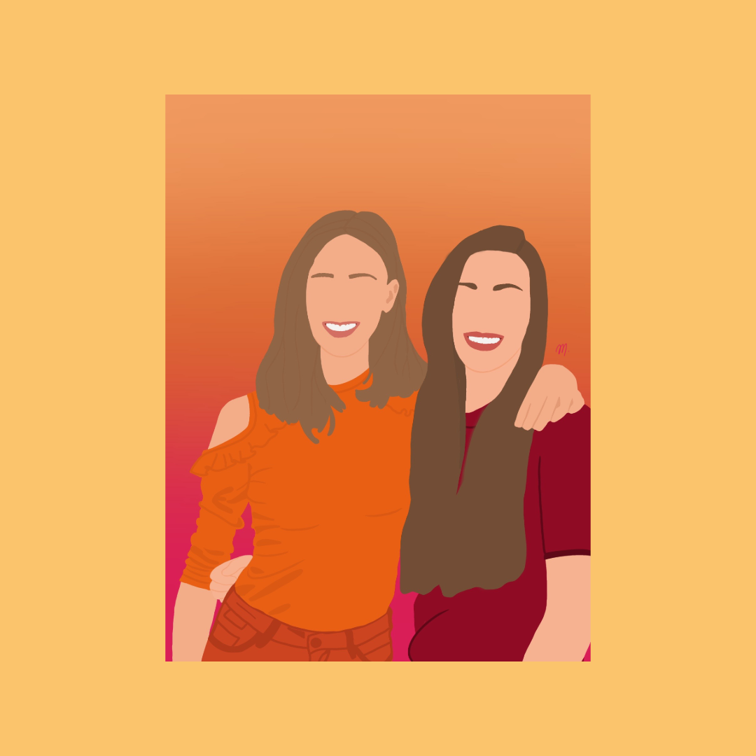 Illustration Minimaliste - Personnes & fond uni