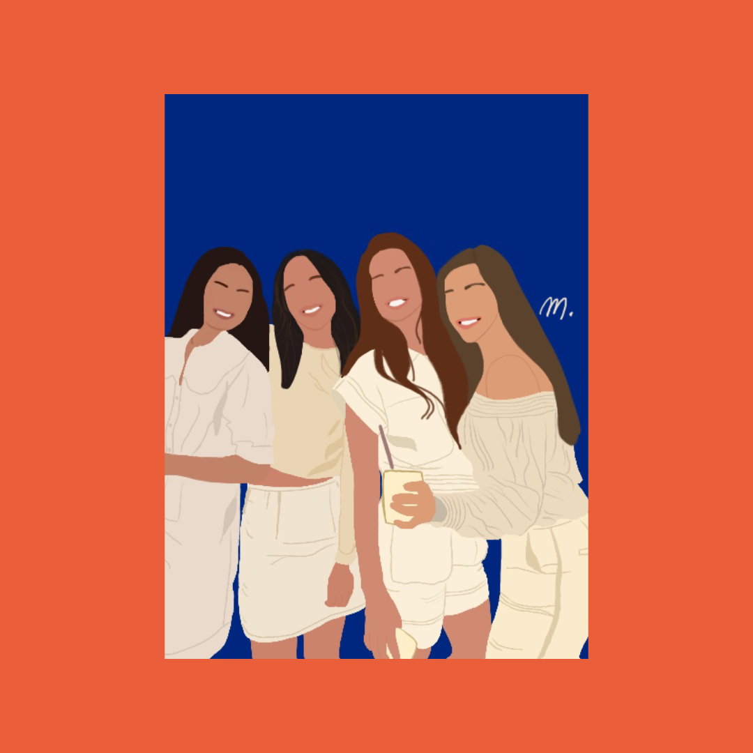 Illustration Minimaliste - Personnes & fond uni